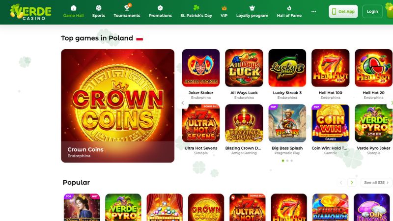 Verde Casino Screenshot